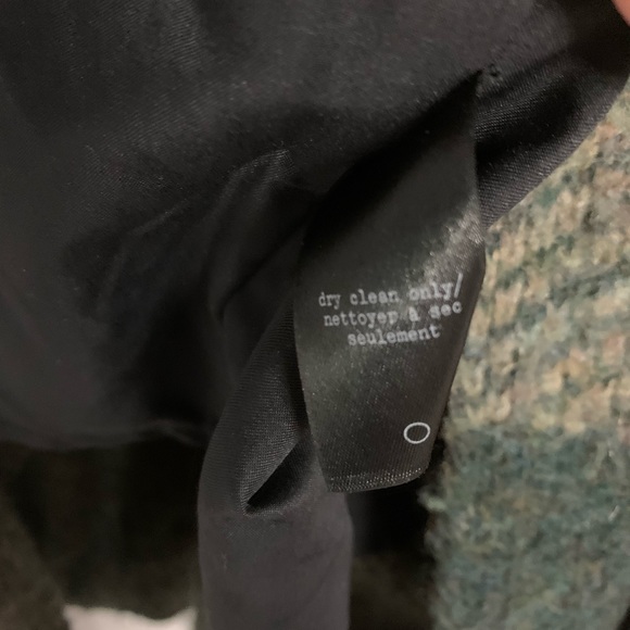 Rag and Bone Cammie Sweater Coat Green Black Plaid XXS/S - Picture 8 of 9